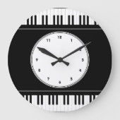Klaviertastatur-Musik-Wanduhr Große Wanduhr (Vorderseite)