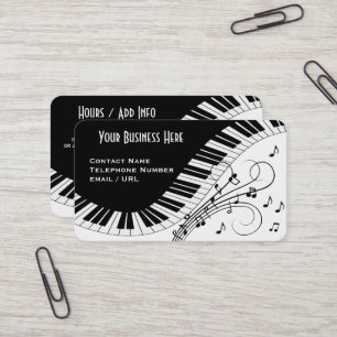 Klaviertastatur-Musikdesign-Geschäftskarte Visitenkarte