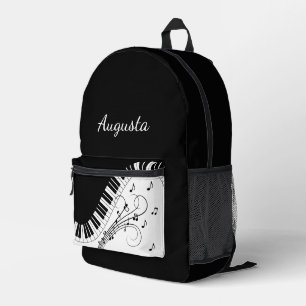 Klaviertastatur-Musikdesign mit Namen Bedruckter Rucksack