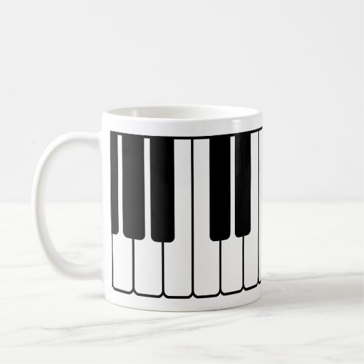 Klaviertastatur Musiker Geschenk Jumbo-Neuheiten-T Kaffeetasse (Links)