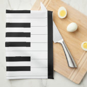 Klaviertastatur Musikermusik Custom Mit Monogramm Geschirrtuch (Viertel Falte)