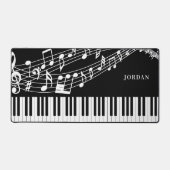 Klaviertastatur Musiknoten Personalisiert Schreibtischunterlage (Vorderseite)
