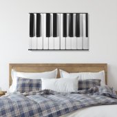 Klaviertastatur nach Kundenwunsch gearbeitete Canv Leinwanddruck (Insitu (Schlafzimmer))