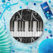 Klaviertastatur Pappteller (Party)