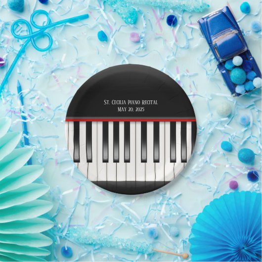 Klaviertastatur Pappteller (Party)