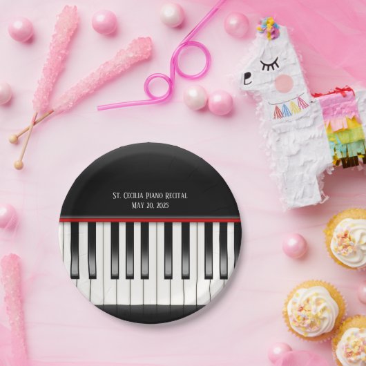 Klaviertastatur Pappteller (Party)