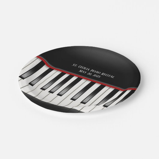 Klaviertastatur Pappteller (Schrägansicht)