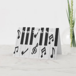 Klaviertastatur Personalisiert 21. Geburtstag Karte