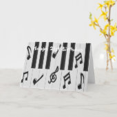 Klaviertastatur Personalisiert 21. Geburtstag Karte (Gelbe Blume)