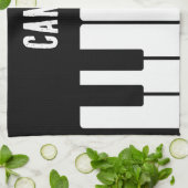 Klaviertastatur Personalisiert Musikerin Geschirrtuch (Gefaltet)