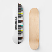 Klaviertastatur Personalisiert Musikerin Skateboard (Vorderseite)