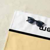 Klaviertastatur Personalisiert Musikerin Strandtuch (Beispiel)