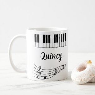 Klaviertastatur Personalisierter Name Kaffeetasse