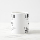 Klaviertastatur Personalisierter Name Kaffeetasse (Mittel)