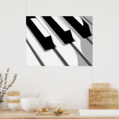 Klaviertastatur Pop Art Poster (Küche)