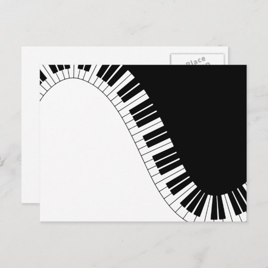 Klaviertastatur Postkarte (Vorne/Hinten)