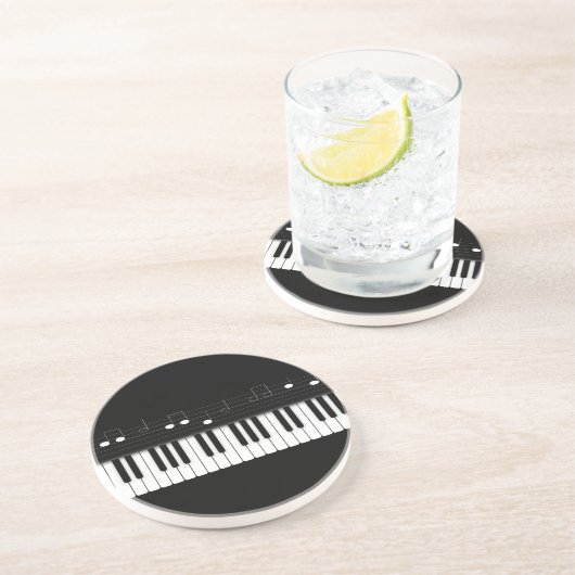 Klaviertastatur Sandstein Untersetzer (Seite)