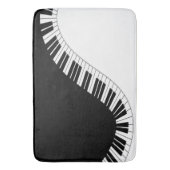 Klaviertastatur Schwarz-Weiß-Musik-Design Badematte (Vorderseite Vertikal)