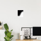 Klaviertastatur Schwarz-Weiß-Musik-Design Poster (Heimbüro)