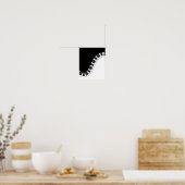 Klaviertastatur Schwarz-Weiß-Musik-Design Poster (Küche)