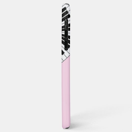 Klaviertastatur Schwarz-Weiß-Musik-Design Rosa Case-Mate iPhone Hülle (Hinten/Links)