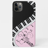 Klaviertastatur Schwarz-Weiß-Musik-Design Rosa Case-Mate iPhone Hülle (Rückseite)