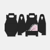 Klaviertastatur Schwarz-Weiß-Musik-Design Rosa Geschenkschachtel (Ungefaltet)