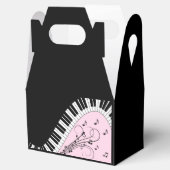 Klaviertastatur Schwarz-Weiß-Musik-Design Rosa Geschenkschachtel (Geöffnet)