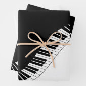 Klaviertastatur Schwarz-Weiß-Musik-Design-Tasche Geschenkpapier Set (Beispiel)