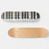 Klaviertastatur schwarz-weiß skateboard (Horizontal)
