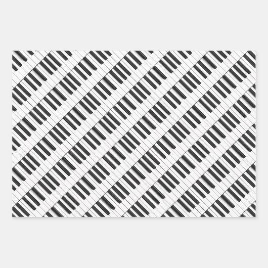 Klaviertastatur - Sets für musikalisches Design Geschenkpapier Set (Vorderseite 3)