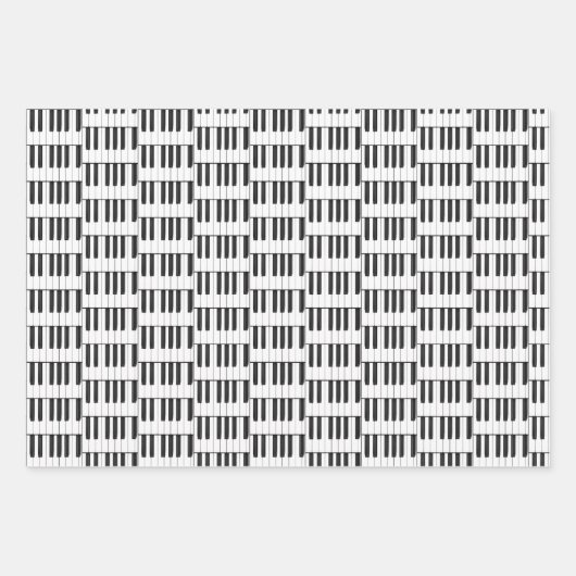 Klaviertastatur - Sets für musikalisches Design Geschenkpapier Set (Vorderseite 2)