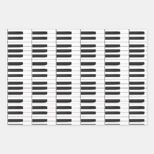 Klaviertastatur - Sets für musikalisches Design Geschenkpapier Set (Vorderseite)