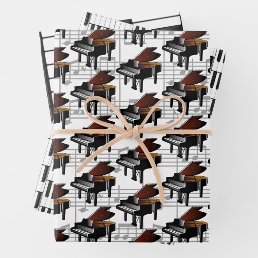 Klaviertastatur - Sets für musikalisches Design Geschenkpapier Set (Beispiel)