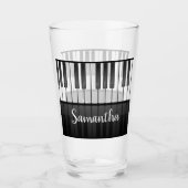 Klaviertastatur Trinkglas Glas (Vorderseite)