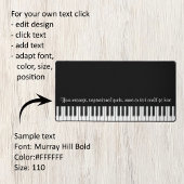 Klaviertastatur True Size Schreibtischunterlage