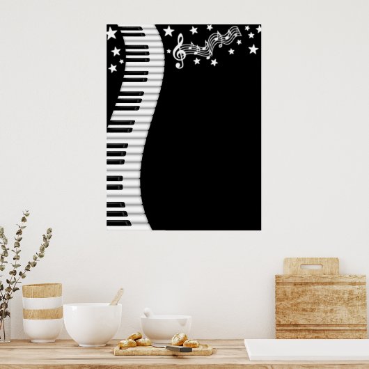 Klaviertastatur und Bar-Poster Poster (Küche)