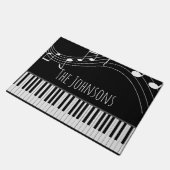 Klaviertastatur und musikalische Bemerkungen Fußmatte (Schrägansicht)