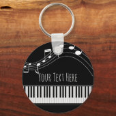 Klaviertastatur und musikalische Bemerkungen Schlüsselanhänger (Vorderseite)