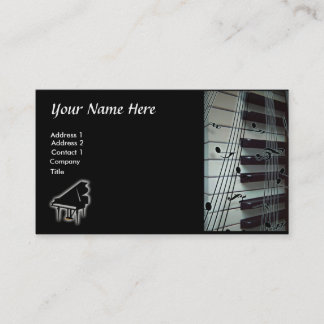 Klaviertastatur und Musiknoten-Visitenkarte Visitenkarte