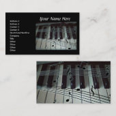 Klaviertastatur und Musiknoten-Visitenkarte Visitenkarte (Vorne/Hinten)