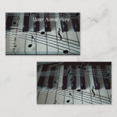 Klaviertastatur und Musiknoten-Visitenkarte Visitenkarte (Vorne/Hinten)