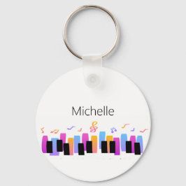 Klaviertastatur und Schlüsselanhänger für Musikanm