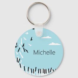 Klaviertastatur und Schlüsselanhänger für Musikanm