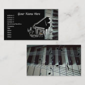 Klaviertastatur Violin & Trumpet Visitenkarte (Vorne/Hinten)