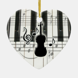 Klaviertastatur Violine Ornament