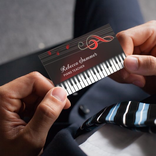Klaviertastatur Visitenkarte