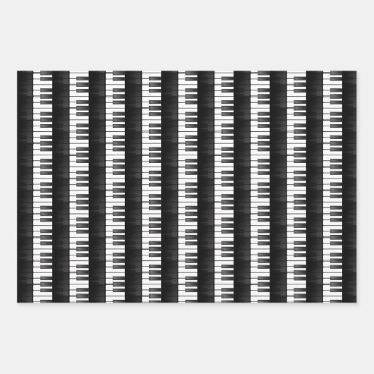 Klaviertastatur-Wrapping Paper Flat Sheet Set Geschenkpapier Set (Vorderseite 2)