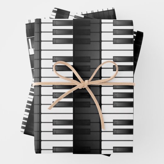 Klaviertastatur-Wrapping Paper Flat Sheet Set Geschenkpapier Set (Beispiel)