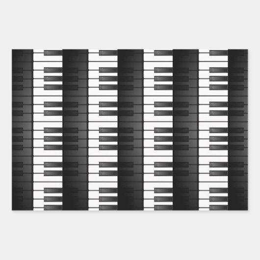 Klaviertastatur-Wrapping Paper Flat Sheet Set Geschenkpapier Set (Vorderseite)